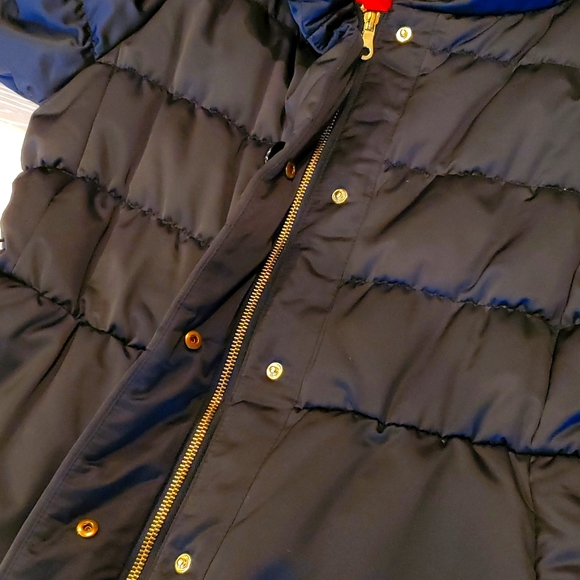 kate spade Cyndy Logo Button Flared Down Puffer Coat - Picture 6 of 14